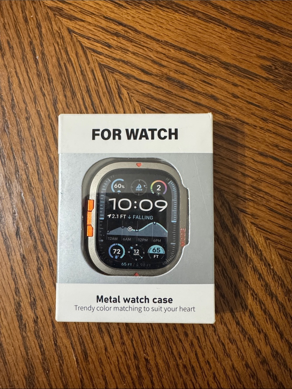 Metal Watch Case for Ultra 49mm - Titanium with Orange Accent